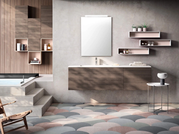CHANGE CHA06 - Wall-mounted single vanity unit with drawers by Gruppo Geromin - view 2